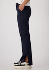 Monari Ankle Slit Chino Trousers, Navy