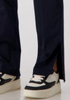 Monari Ankle Slit Chino Trousers, Navy
