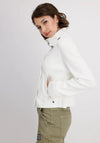 Monari Button Detail Short Knit Jacket, Off White
