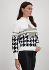 Monari Mixed Design Knit Jumper, White Multi