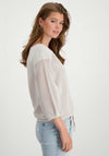 Monari Zipped Mesh Knit Cardigan, Beige