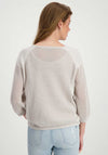Monari Zipped Mesh Knit Cardigan, Beige