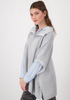 Monari Quarter Zip Pullover Poncho, Grey