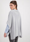 Monari Quarter Zip Pullover Poncho, Grey