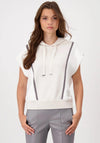 Monari Hooded Sleeveless Knit Jumper, Bone Multi