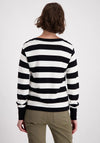Monari Striped Sequin Panel Top, Black & White