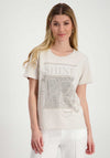 Monari Shine Embellished T-Shirt, Beige