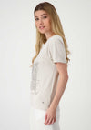 Monari Shine Embellished T-Shirt, Beige