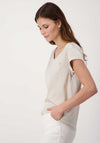Monari Satin Soft T-Shirt, Beige