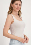 Monari Scoop Neck Vest Top, Beige