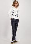 Monari Floral Knit Long Sleeve Top, Off White