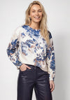 Monari Floral Rhinestone Sweatshirt, Blue