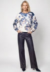Monari Floral Rhinestone Sweatshirt, Blue