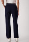 Monari Elasticated Straight Leg Trousers, Navy