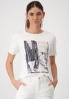 Monari Rhinestone Graphic T-Shirt, Off White
