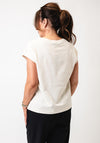Monari Embellished Round Neck T Shirt, Beige