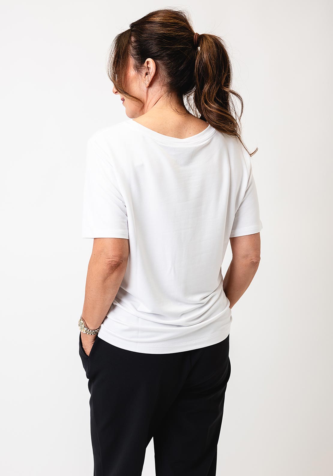 Monari Embellished Graphic T Shirt, White