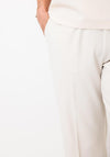 Monari Elasticated Straight Leg Trousers, Beige