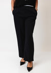 Monari Elasticated Straight Leg Trousers, Black