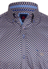 Andre Murphy Geo Pattern Shirt, Beige & Navy Multi
