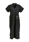 My Soul Bubble V Neck Midi Dress, Black