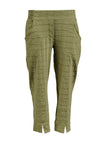 My Soul Bubble Grid Elasticated Cropped Trousers, Green