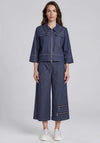 My Soul Stitch Detail Stretch Jacket, Blue