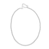 Absolute Two Tone CZ Beaded Necklace, Silver