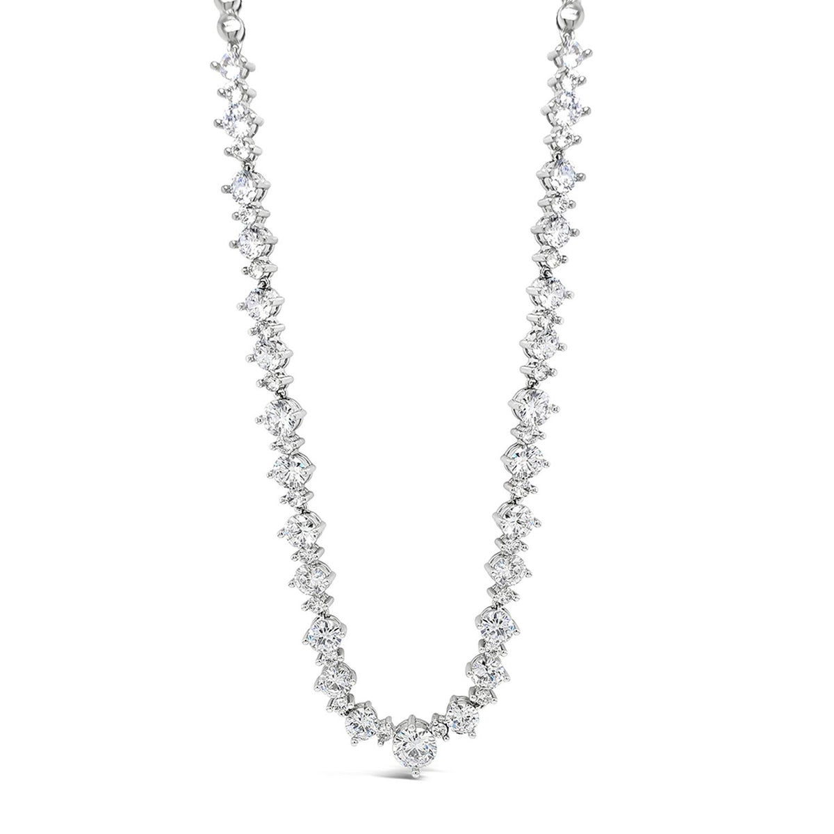 Absolute Diamante Necklace, Silver