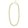 Absolute CZ Halo & Floral Necklace, Gold