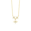 Absolute CZ North Star Necklace, Gold