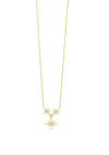Absolute CZ North Star Necklace, Gold