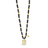 Absolute North Star Beaded Necklace, Gold & Black