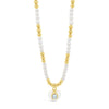 Absolute Heart Pendant Pearl Beaded Necklace, Gold