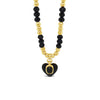 Absolute Heart Pendant Beaded Necklace, Gold & Black