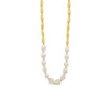 Absolute Contrasting Pearl Necklace, Gold