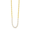 Absolute Contrasting Pearl Necklace, Gold