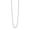 Absolute Contrasting Pearl Necklace, Silver
