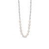 Absolute Contrasting Pearl Necklace, Silver