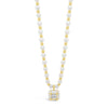 Absolute CZ Cube Pearl Beaded Necklace, Gold