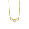 Absolute CZ Triple Circle Necklace, Gold