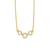 Absolute CZ Triple Circle Necklace, Gold