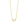 Absolute White Opal Charm Necklace, Gold