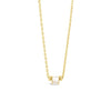 Absolute White Opal Charm Necklace, Gold