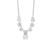 Absolute CZ Square Cluster Necklace, Silver