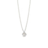 Absolute White Opal Square Pearl Necklace, Silver