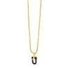 Absolute Statement Link Bar Neclace, Gold & Black