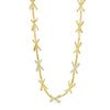 Absolute CZ X Statement Necklace, Gold