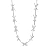 Absolute CZ X Statement Necklace, Silver