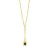 Absolute Blue Stone Tear Drop Necklace, Gold